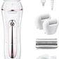 Electric Shaver for Women, Siwiey 2 in 1 Body Hair Removal with Electric Razor Bikini Women Trimmer, Legs Foot Hair Removal Wet&Dry Use with 2 Detachable Head