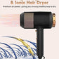 Hair Dryer with Diffuser丨1875W Ionic Blow Dryer for Women Curly Hair丨 Wizchark Lightweight Professional Salon Hairdryer with Diffuser Attachment 丨Cool Air Button 2 Speeds/Heats丨Black Hair Dryers