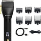 Hair Clippers for Men, SIWIEY Professional Barber Clippers with LCD Display, 6 Guide Combs, Dual Port Charging Clippers for Men Rechargeable Clippers for Hair Cutting