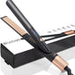 WIZCHARK 1 Inch Triple Barrels Waver, 25mm 3 Barrel Curling Iron Wand, Ceramic Dual Voltage Hair Crimper W/LED Temperature Display, 30 Mins Auto Switch-Off Curler, Deep Beach Waver (Rose,Black)